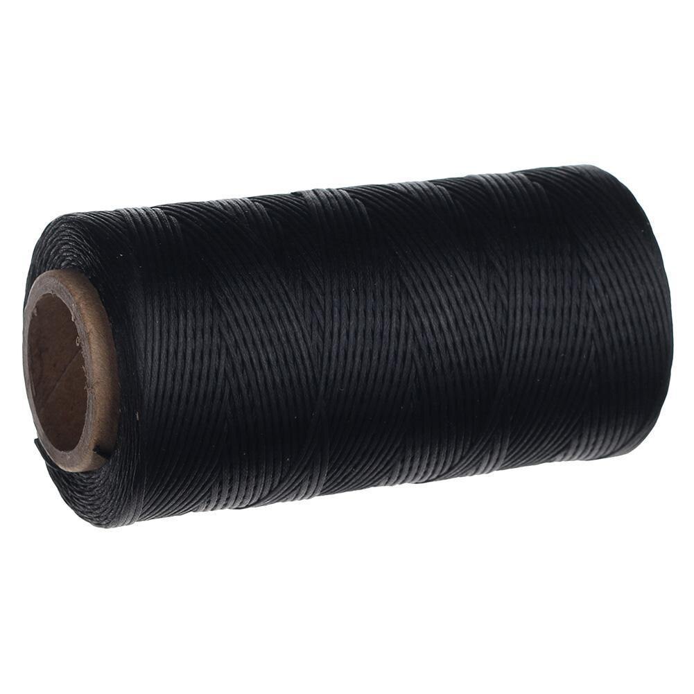 260M 150D 0,8mm Flache Gewachste NäHenne Linie dicke Gewachste Gewinde für Leder gewachste Schnur für Leder Handwerk Hand näHenne Gewinde: Schwarz