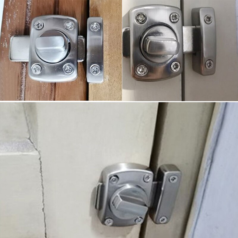 Deurslot Metalen Haak Klink Slot Wc Deuren Haakse Schuifpoort Slot Zinklegering Lente Knop Lock Auto Gesp hardware