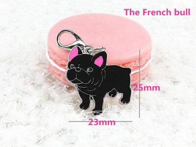 Disco de identificación para perro colgante de 25mm con placa de identificación de Mascota, accesorios de esmalte, Collar con etiqueta para perro, etiquetas de identificación en 15 colores: A6