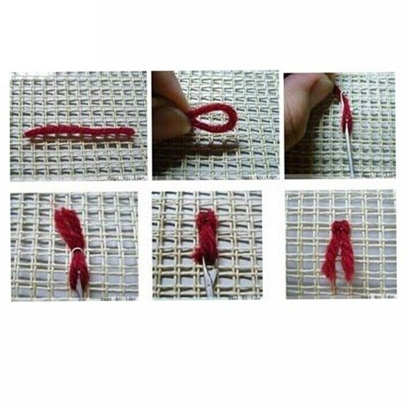 Christmas Tree Latch Hook Rug Kit Pre-stamped Canvas Latch Hook Needle Yarn DIY Xmas Cushion Mat Embroidery Crochet Tapestry