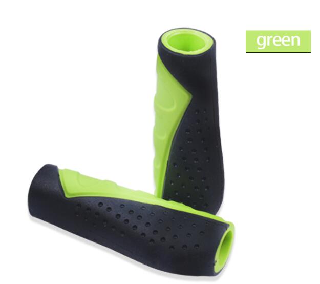 Mountainbike Handvatten Lock Handgreep Bar End Rubberen Handvat Bar Cover Fiets Onderdelen Mtb Accessoires Duurzaam: green