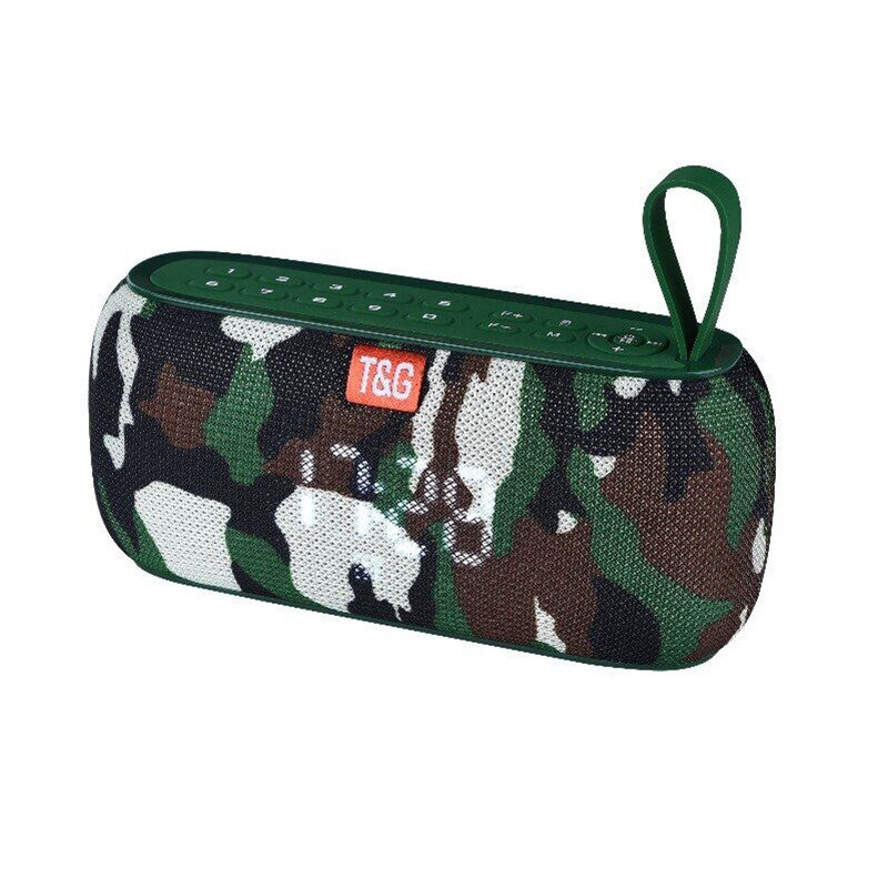 Portable Speakers Bluetooth Wekker Temperatuur Display Bass Digitale Kiezen Lied Waterdichte TG177 Draadloze Luidspreker: Camouflage