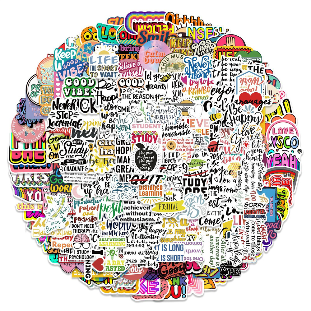 10/30/50Pcs Inspirational Engels Brief Graffiti Waterdichte Sticker Koffer Notebook Mobiele Telefoon Koelkast Helmetwholesale