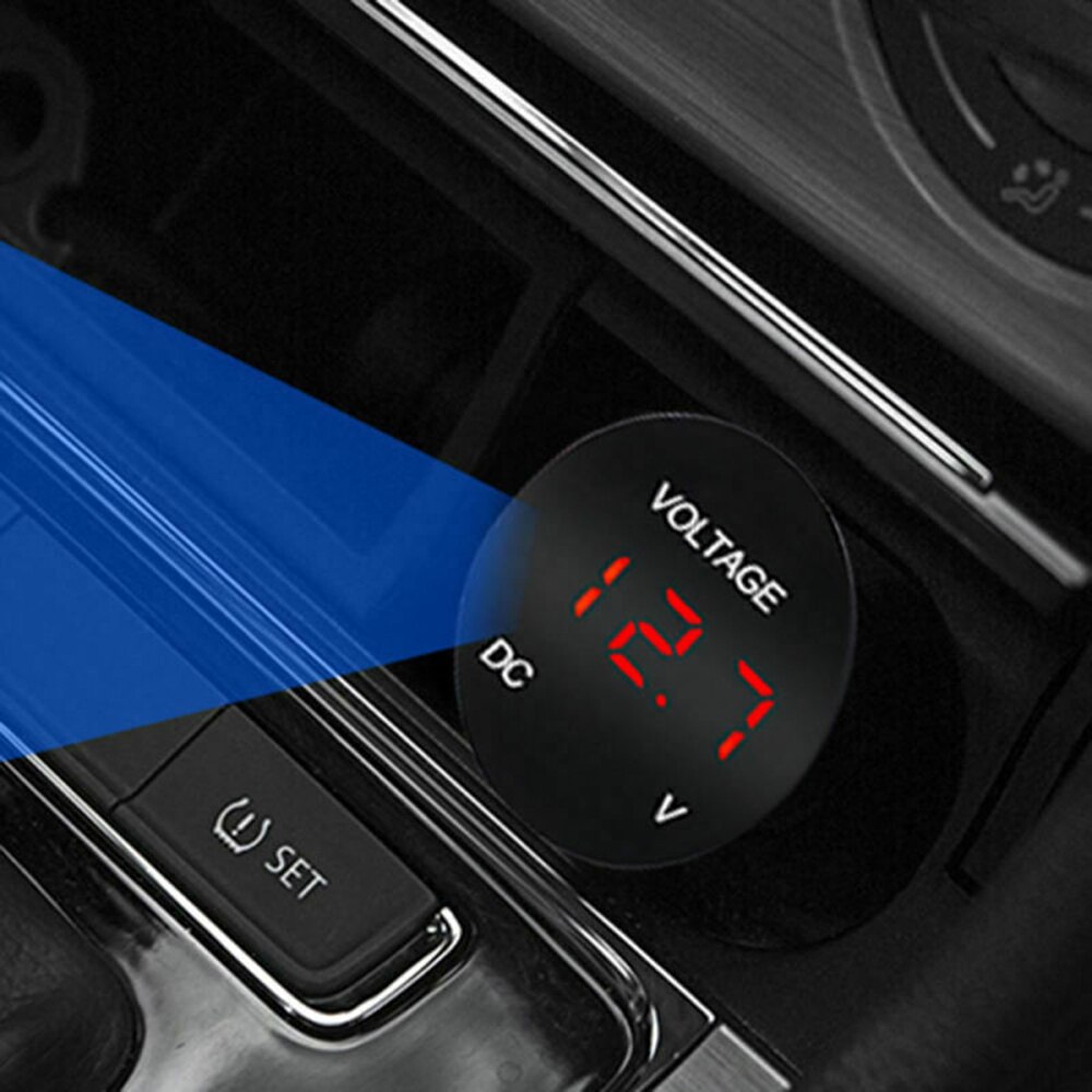 Moto coche LED voltímetro digital 12-24V panel voltímetro digital pantalla