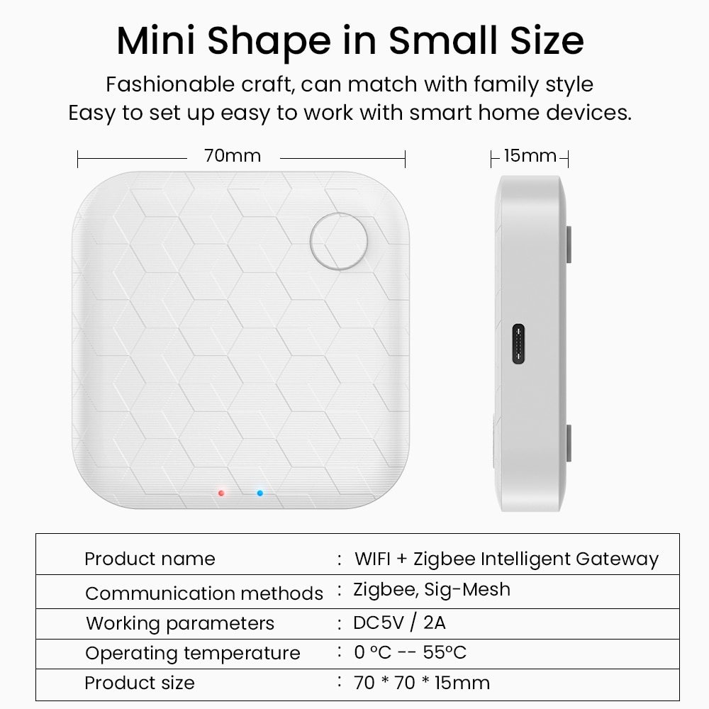 Tuya zigbee hub smart gateway hub smart home bridge smart life app trådlös fjärrkontroll via alexa google home app kontroll