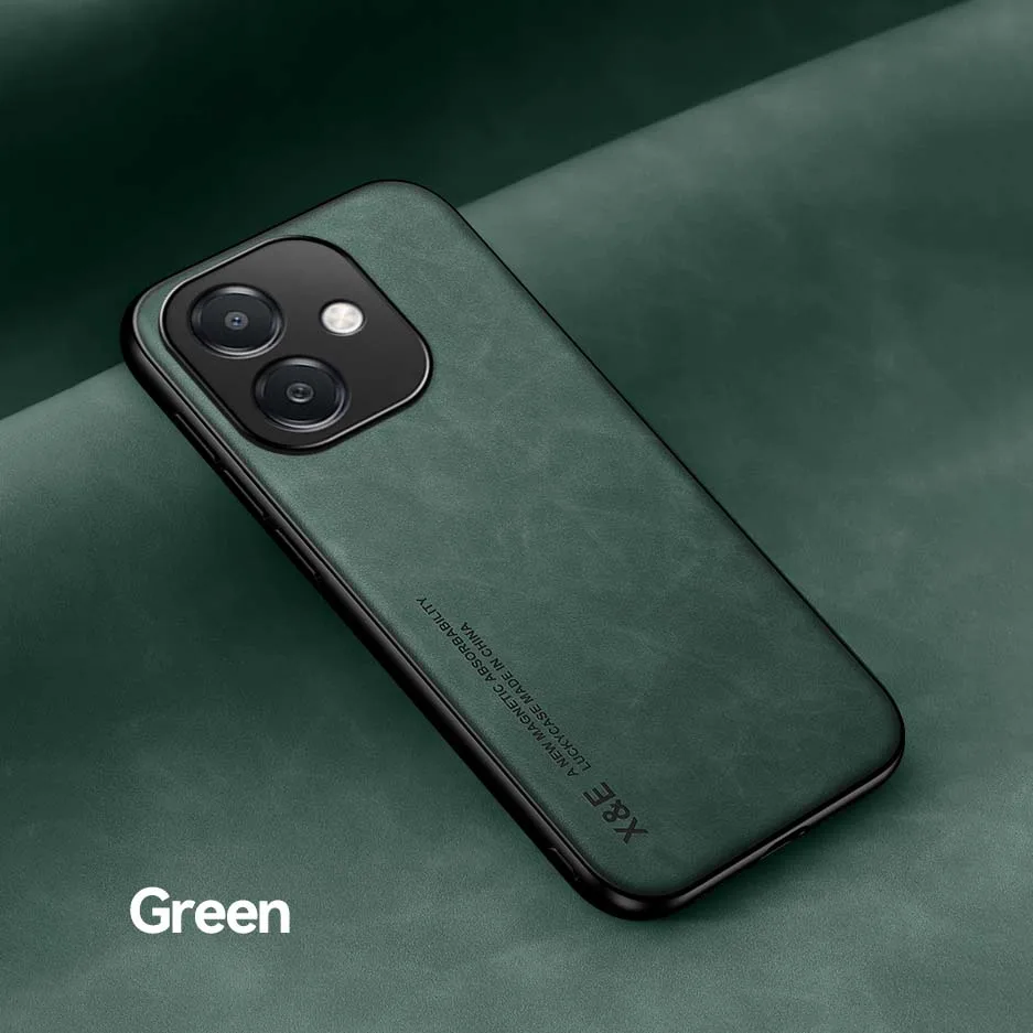 Coque pour OPPO A60 A40 A40M A3X 4G 5G, étui de protection avec support magnétique pour voiture: ABS / green