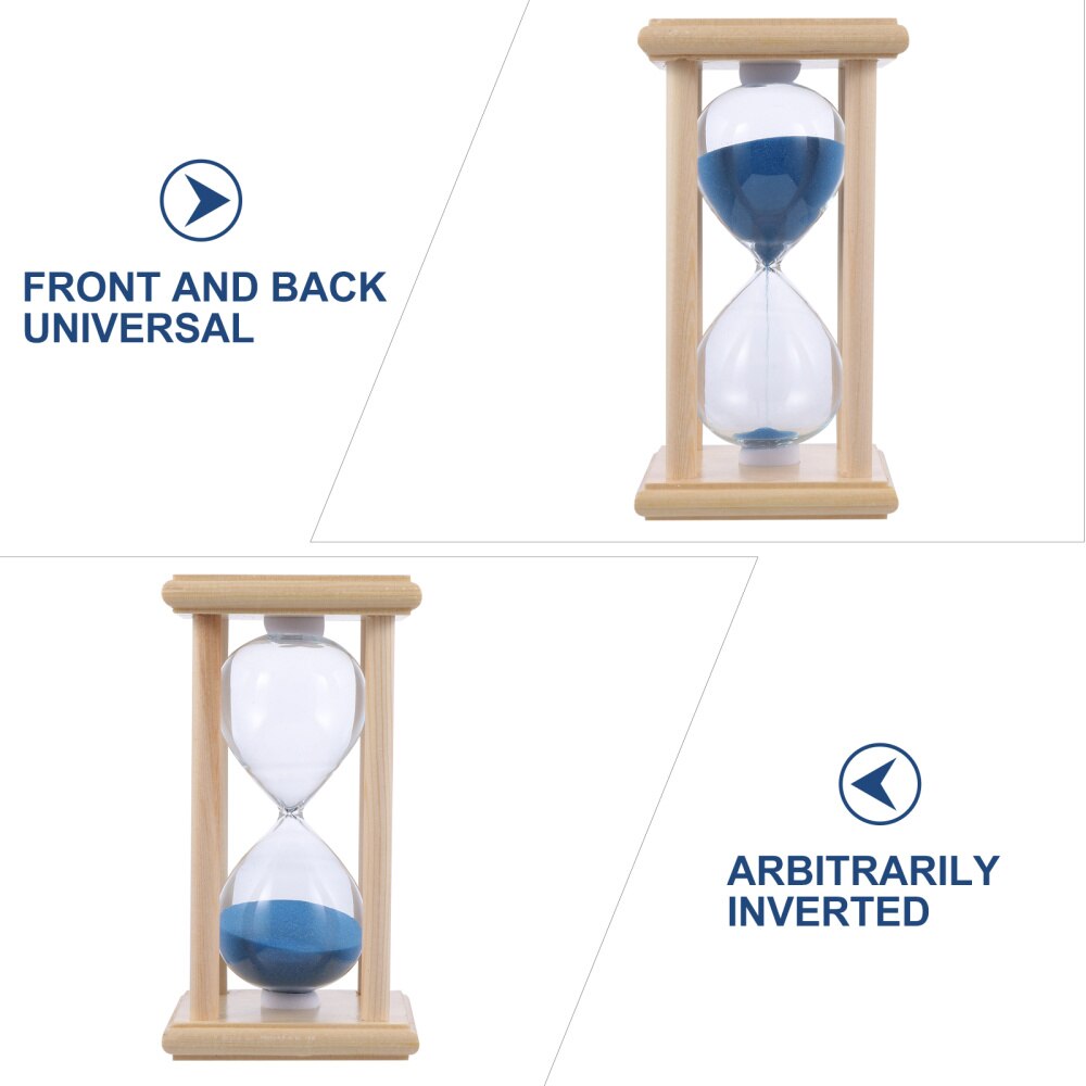 Wooden Frame Hourglass Glass Transparent Glass Sandglass Restaurant Accessories