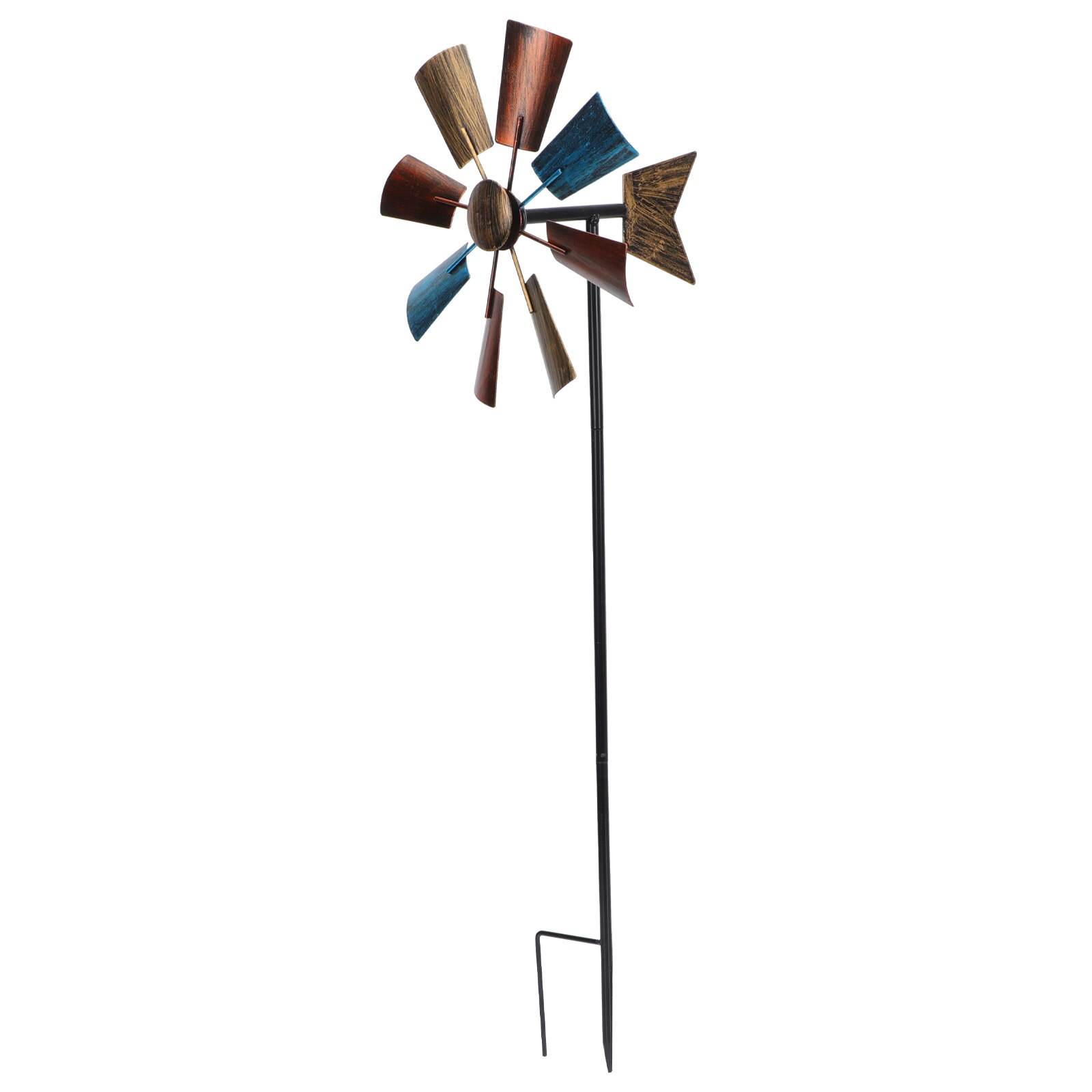 1pc Iron Windmill Decor Pinwheel Decoration Funny Outdoor Decorative Windmill: Default Title