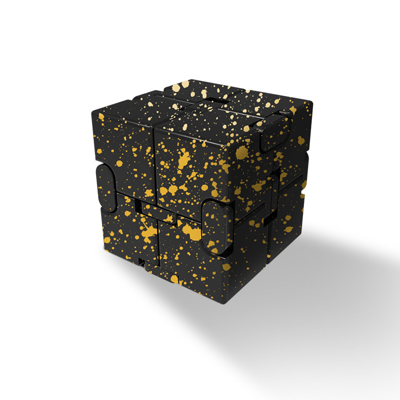 Multicolorido parafuso prisioneiro dobrável cubo liga de alumínio infinito cubo mágico flip bolso cubo divertido cubo dedo brinquedo criativo brinquedo descompressão: B STYLE 2