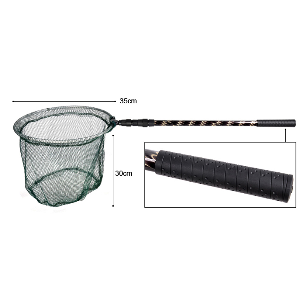 Lixada Fishing Net 145/180cm Retractable Telescoping Aluminum Alloy Fishing Landing Net crayfish catcher trap for Carp Pesca