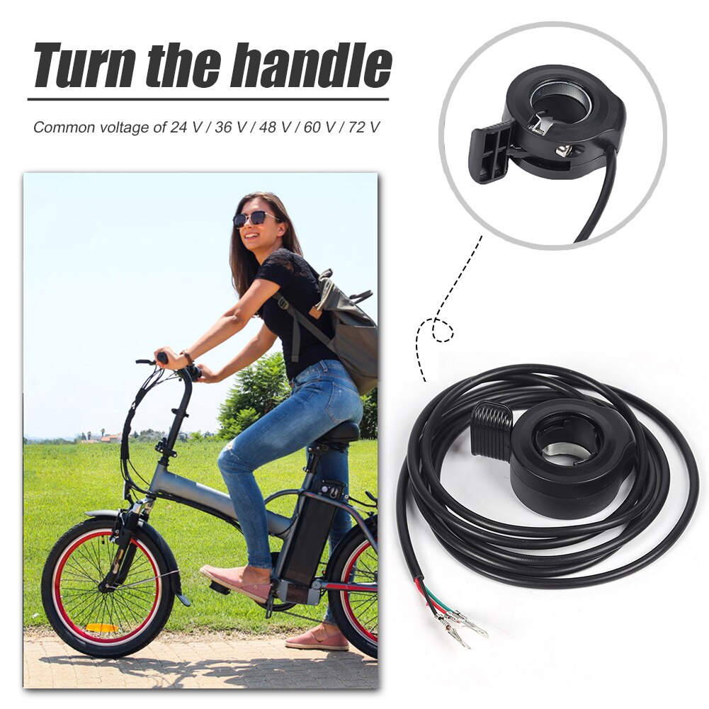E-bike Thumb Throttle Finger Thumb Throttle Ebike Accelerator Electric Scooter Electric Bicycle Part Kit 3 Wire Grip