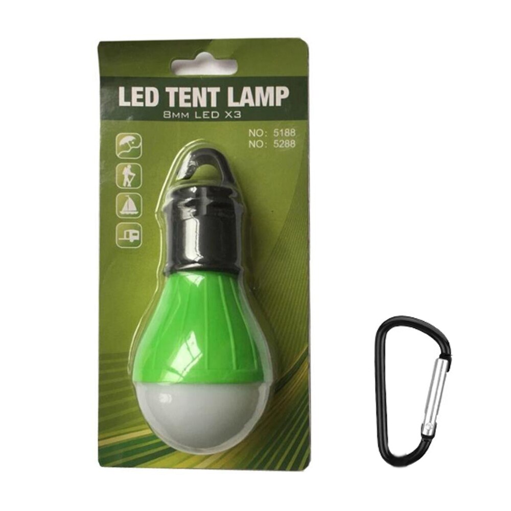 De emergencia portátil de luz para tienda aire libre Camping luz bombilla colgando lámpara de Camping linterna bombilla luz de trabajo Camping luz LED: Green(Hook)