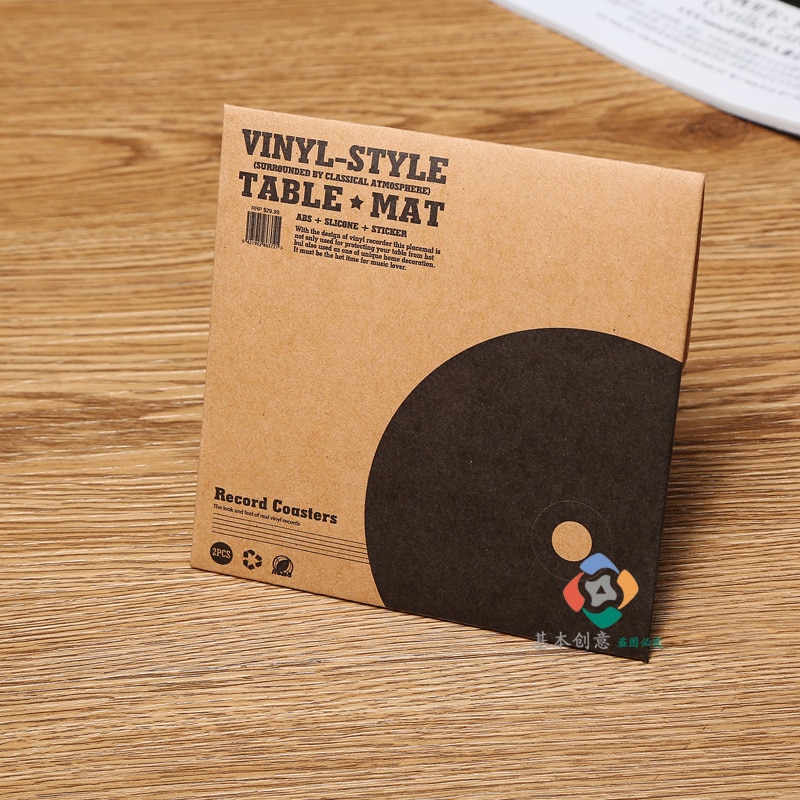 Mat Pad Table Placemat Stand for Mugs Cup Holder Coaster Heat-resistant Cup Coasters Vinyl Record Environmental Plastic