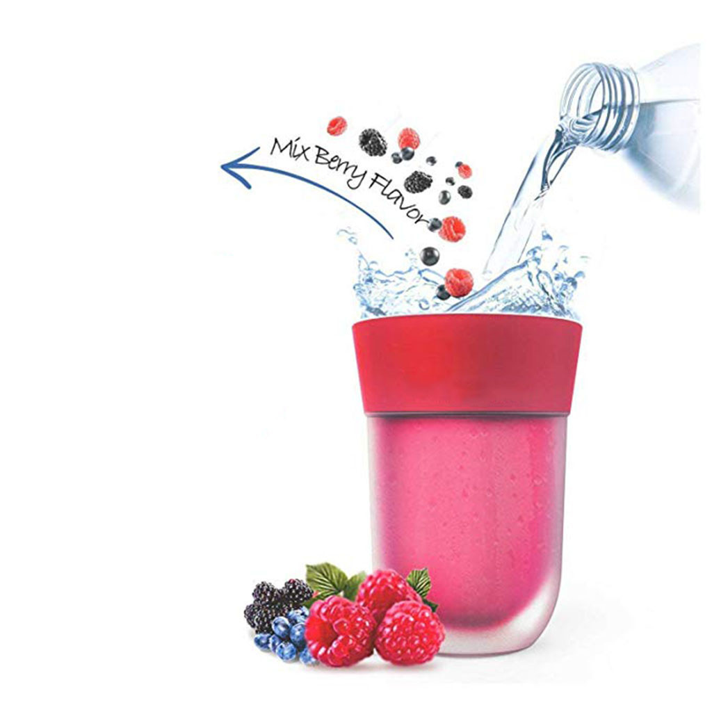 Frukt lukt kopp magisk låve vann tåteflaske rotert baby læringe drikke plast kopp leie vann lukt juice kopp: Rosa