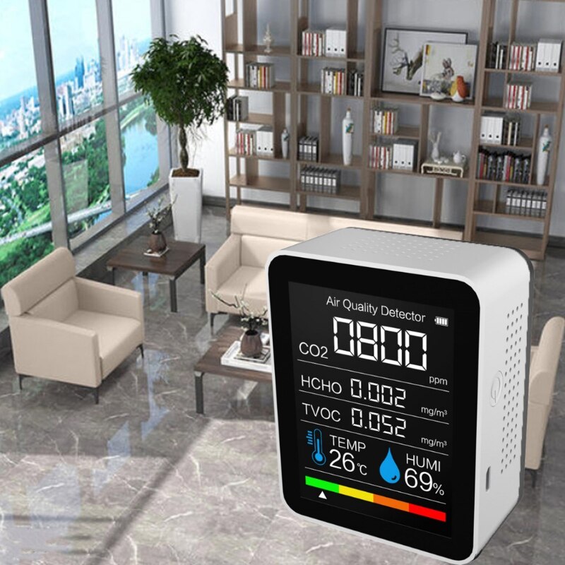TVOC CO2 Meter Digital Temperature Humidity Sensor Tester Air Monitor 35ED