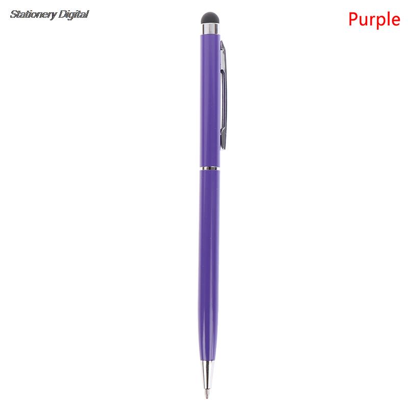 2 in 1 Pen Touch Pencil for Tablet iPad Cell Phone PC Capacitive Pen Screen Stylus Capacitive Resistive: black