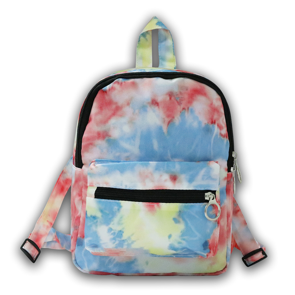 Mini-rucksack für damen, weicher griff, batikmuster, kleiner rucksack für mädchen, damen-rucksack, umhängetasche: Default Title