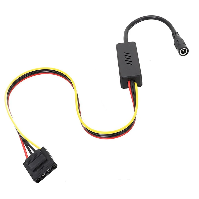 Adaptador DC 5525 a Sata Molex Cable de disco duro enchufe a 2 3 4 IDE 1x2x3x4xSATA Cable línea 12V a conector de conexión grande de 4 pines: Verde
