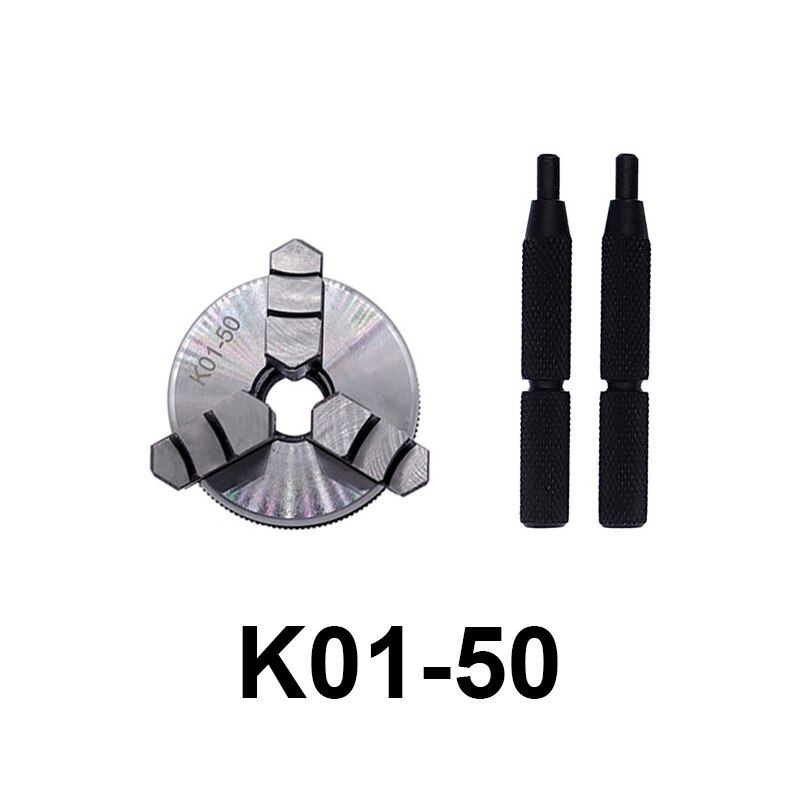 K01-50 63 80 Lathe Mini Chuck 3 Jaws Woodworking Hand Chuck with Mounting Thread Screw Rod Self-Centering Lathe Chuck Tool: K01-50