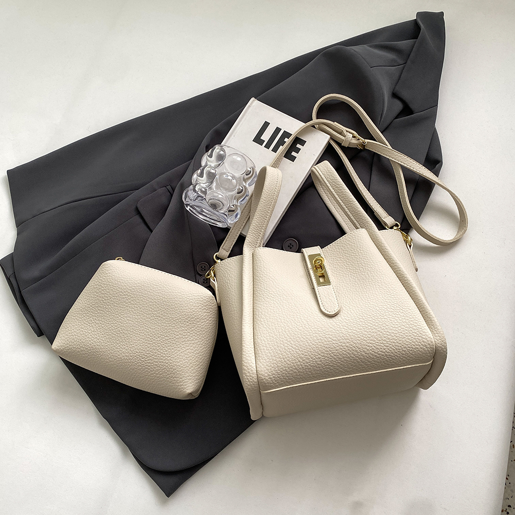 Eimertasche für Damen, Umhängetasche mit Magnetverschluss, PU-Leder, mit Innentasche, Korbtasche, Handtasche für Arbeit, Reisen: Armee Grün