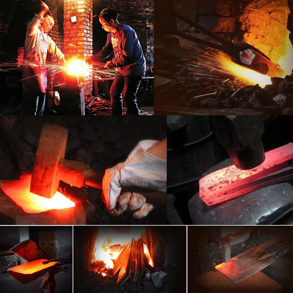 Kkwolf handmade forged kitchen chef knife full Tang high carbon steel slaughter knife cut cleaver Utility Chinese kitchen knife