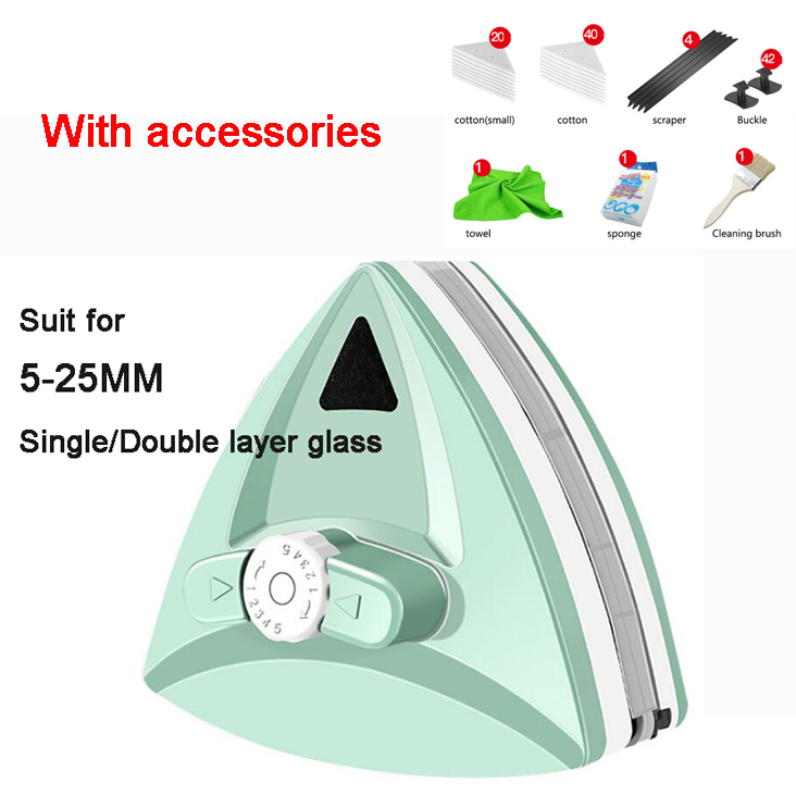 Double Sided Magnet Windows Cleaner Magnetic Glass Wiper Balcony Window Washer Surface Cleaner Window Cleaner Tools: Lavender