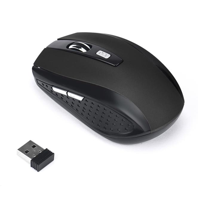 Russian 2.4GHz Wireless Gaming Mouse USB Receiver Pro Gamer For PC Laptop Desktop 9824: Black