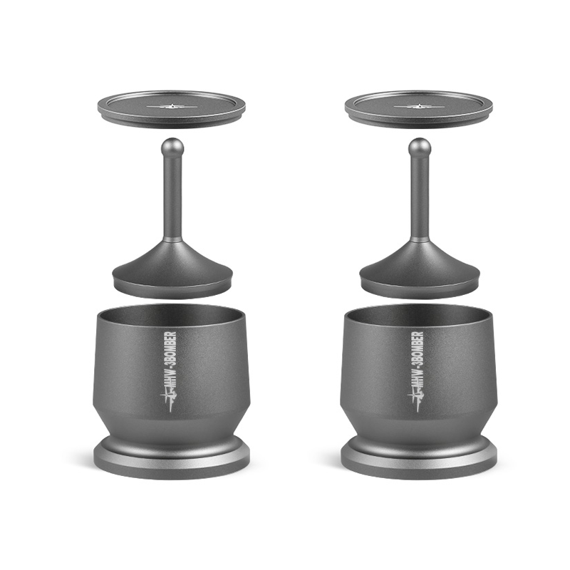 MHW-3BOMBER Kubek dozujący espresso z mieszadłem Lejek dozujący kawę ze stopu aluminium Pasuje do 51-54/58MM Portafilter Akcesoria do kawy: żółte światło