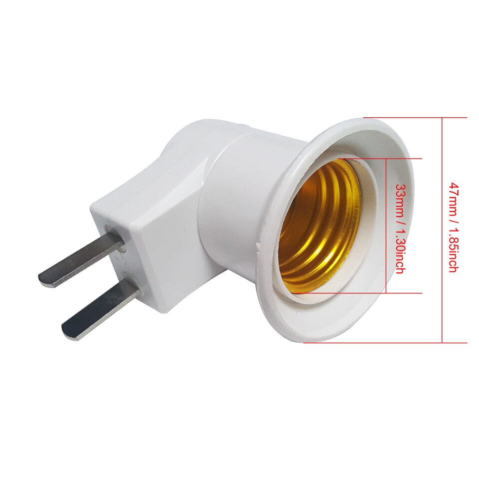 US E27 socket plug with AC 110V-220V ON-OFF switch LED night light bulb lamp socket base holder E27 plug adapter