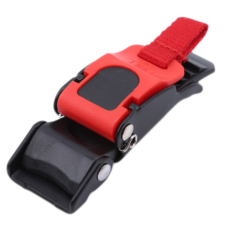 Plastic Motorcycle Helmet Speed Clip Chin Strap Quick Release Pull Buckle Black + Red Motorcycle Helmet Lock