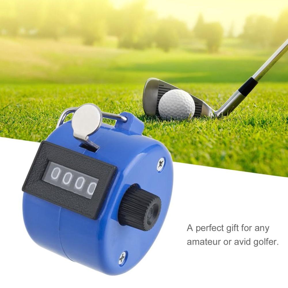 1pcs Mini Portable Handheld Golf Tally Click Counter 4 Digital Chrome Manual Number Mechanical Counter In Golf Pitch