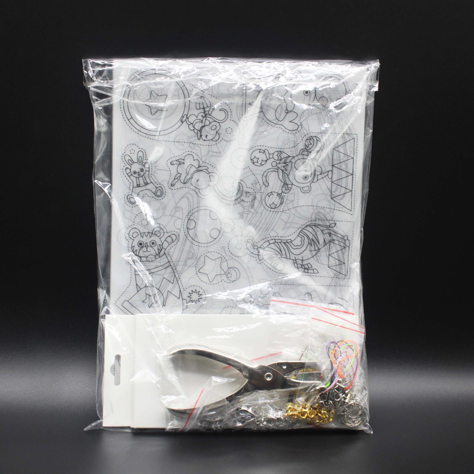 1 Set Shrinky Art Paper Heat Shrink Sheet Plastic Kit Hole Punch Keychains Pencils DIY Color Lead Manual Heat Shrink Film Tool