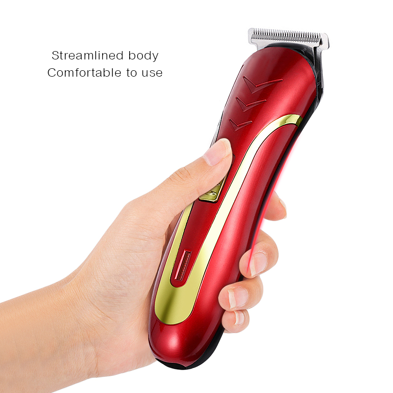 Low Noise Cordless Electric Hair Clipper Carbon Steel Cutter Head Quick Haircut With 4 Limit Combs Hair Trimmer 40D