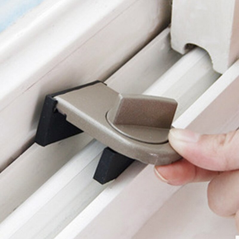 6 x 4 x 2.4 cm vindustopper i aluminiumslegering klemsikringslås tyverisikring ingen verktøy trengs ikke til vinylvinduer