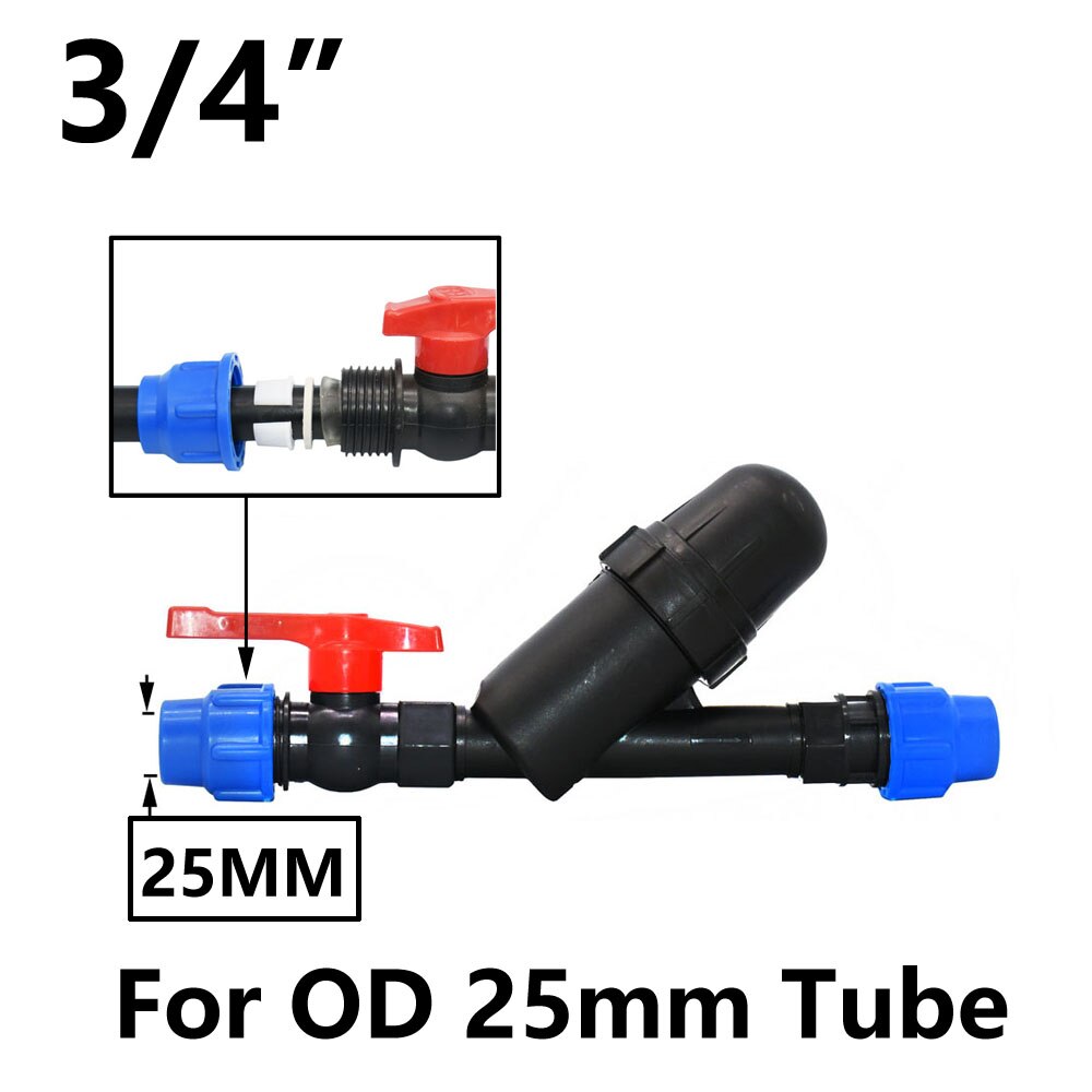 3/4" 1" 1.25",1.5",2" 120 Mesh Screen Filter Garden Drip Irrigation System Filter Mesh Agriculture Greenhouse Sprayer Watering: black