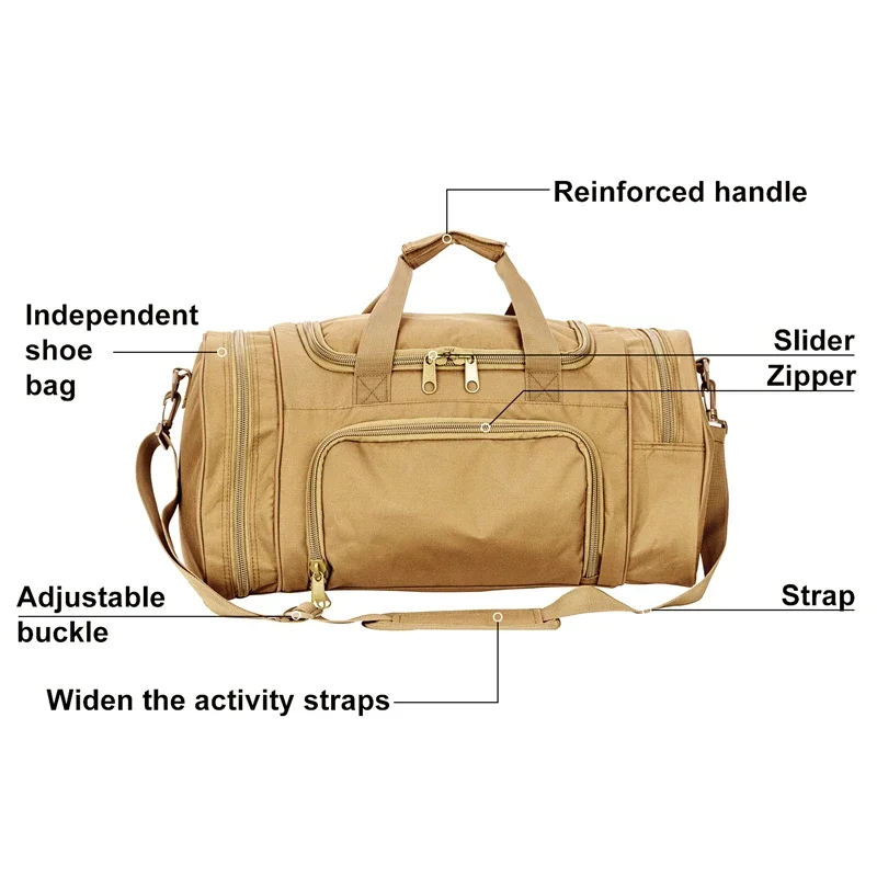 35L Sports Fitness Bag for Men Outdoor Yoga Gym Swimming Shoulder Handbags Weekend Travel Duffle Bags with Shoe Compartment