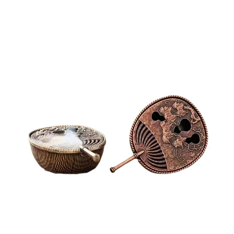 Antique Pocket Dragon Phoenix Incense Burner Hollow Incense Mini Ornaments Chinese Ancient Tea Desk Decor Office Decoration