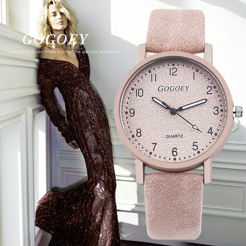 Gogoey Vrouwen Horloges Luxe Lederen Dames Horloge Horloge Vrouwen Armband Horloges Klok Relogio Feminino Saat