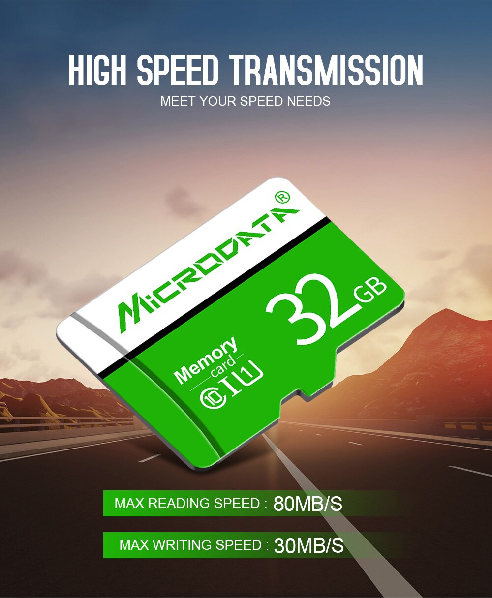 Tarjeta Micro SD de alto rendimiento para coche, tarjeta de memoria de 8GB/16GB/32GB/64GB, tarjeta TF de UHS-1 de alta velocidad