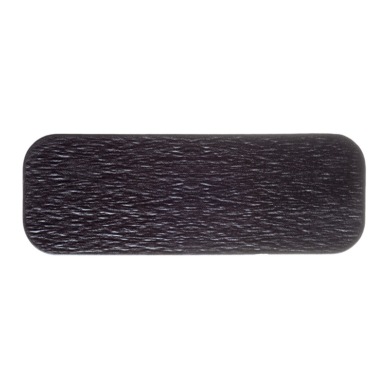 Black White Solid Color Rock Grain Restaurant Rectangular Plate Ceramic Long Plate Sashimi Plate Inventory Heart Sushi Utensils