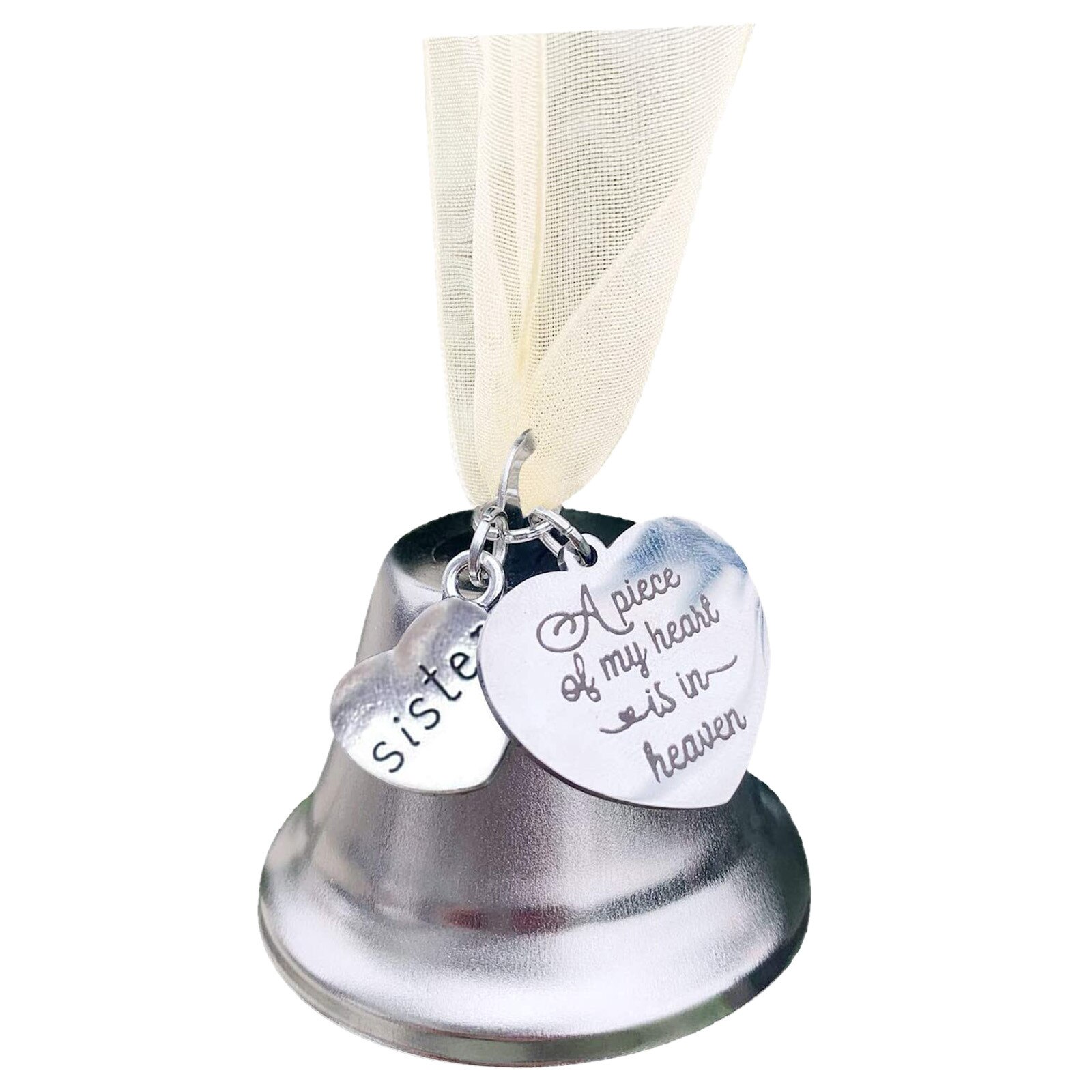 Campana de Ángel colgante de campana de Navidad, adorno conmemorativo para la pérdida del ser querido, de recuerdo de fieltro, decoración colgante para árbol de Navidad: F