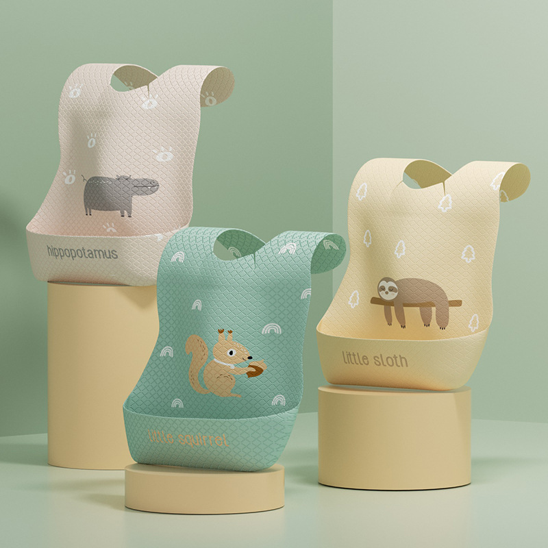 5/20 Stuks Wegwerp Slabbetje Rijst Zak Verdikte Waterdicht Speeksel Handdoek Draagbare Anti-Vuile Kinderen Bib kids Accessoires: 5Pcs Random
