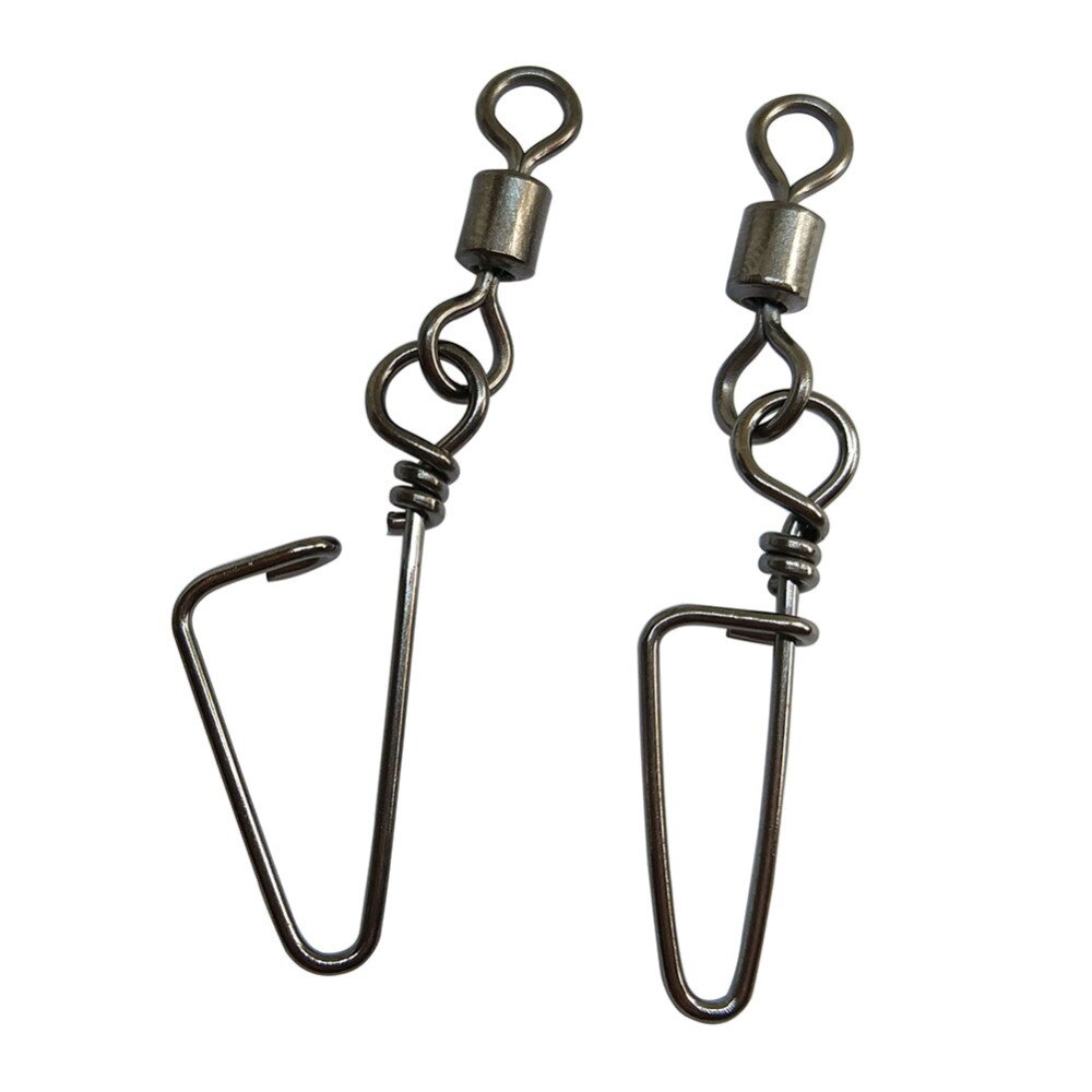 INFOF 100 pieces/lot Rolling swivel with coastlock snap fishing tackle fishing connector Giratorios Pesca Emerillon Peche