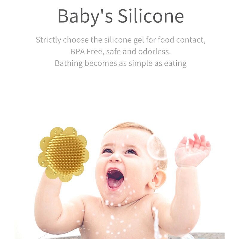 Baby Silicone Shampoo Brush Clean Exfoliating Silicone Brush Shower Bath Care Household Tools for Scalp Massage