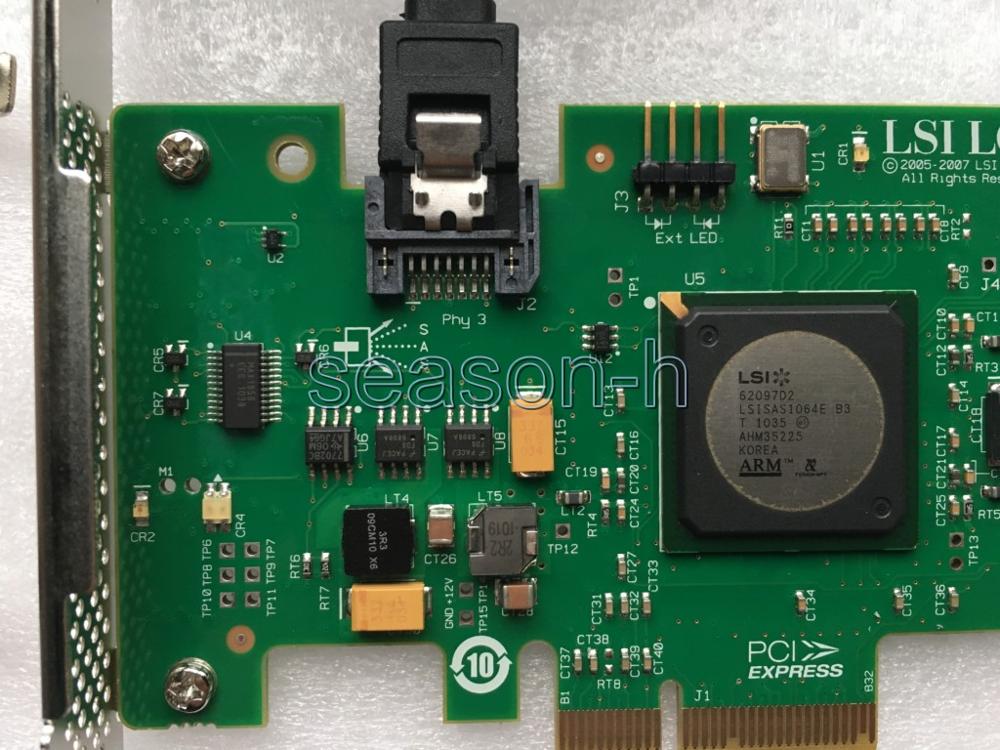 LSI LSI00168 3041e-r 1064e chip raid 4port 3gb/s 3041e pcie RAID0 1 1E
