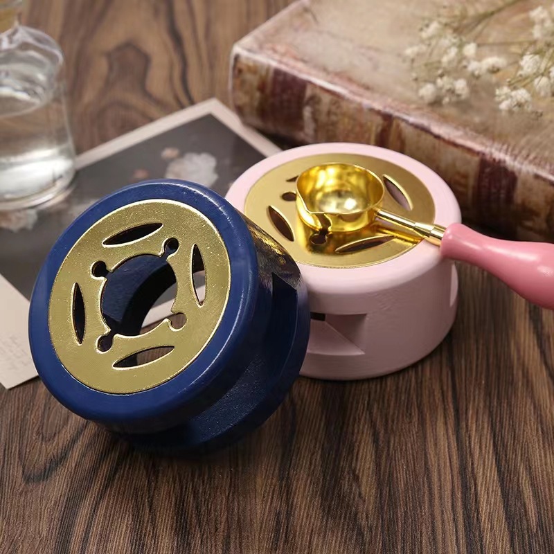 Cuchara de cera de sellado para sellar cera, mango de madera Retro, horno de cera de sellado, olla para estufa, artesanía decorativa, , sello de cera, cera SB002