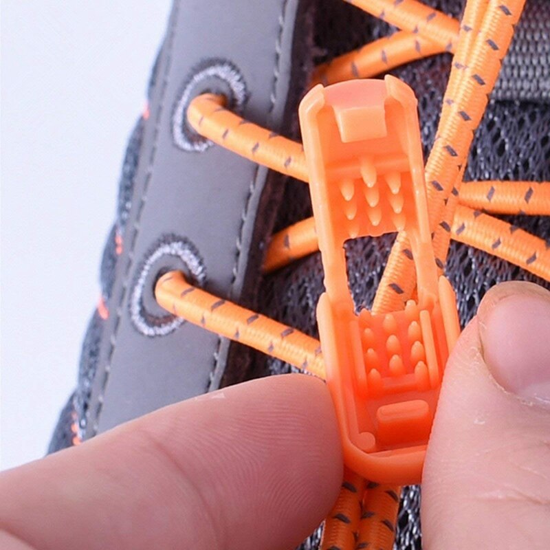 Aonijie 1 par ingen slips snørebånd elastiske reflekterende sko snørebånd hurtige dovne snørebånd til børn og voksne sneakers støvler  e4055