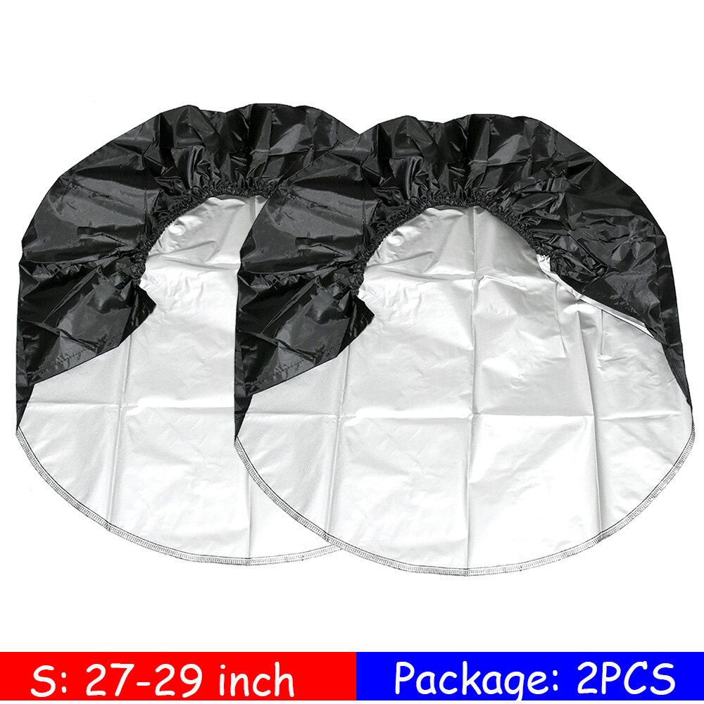 2pcs/Set Wheels Case Protector Bags Car Heavy Duty RV Wheel Tire Covers Exterior Accessories For Truck Trailer Camper Motorhome: S size black