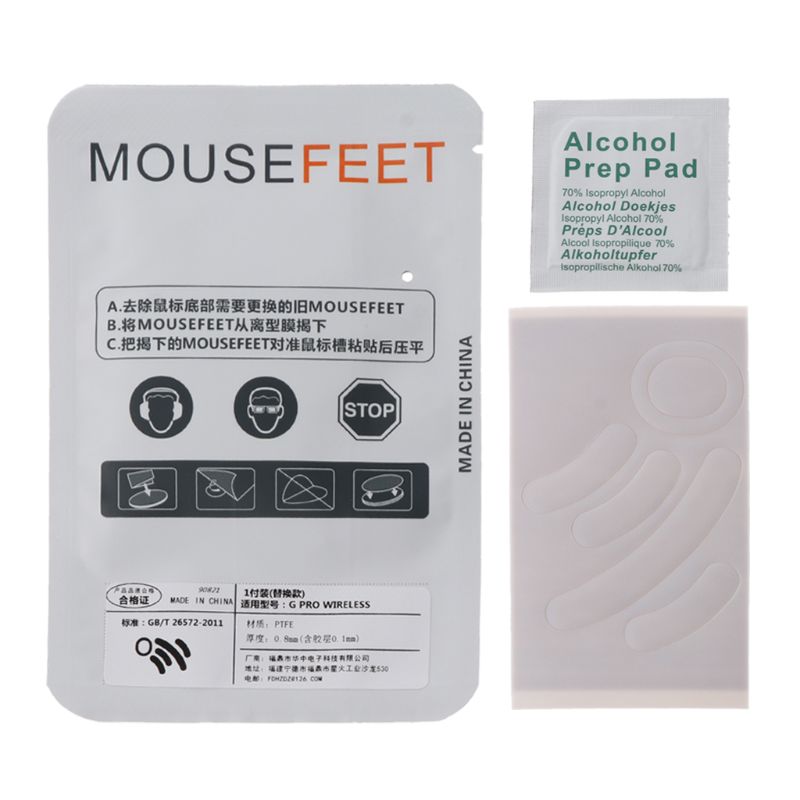 1 Set 0.6Mm Dikte Vervang Wit Curve Rand Muis Voeten Mouse Skates Voor Logitech G Pro Draadloze Muis