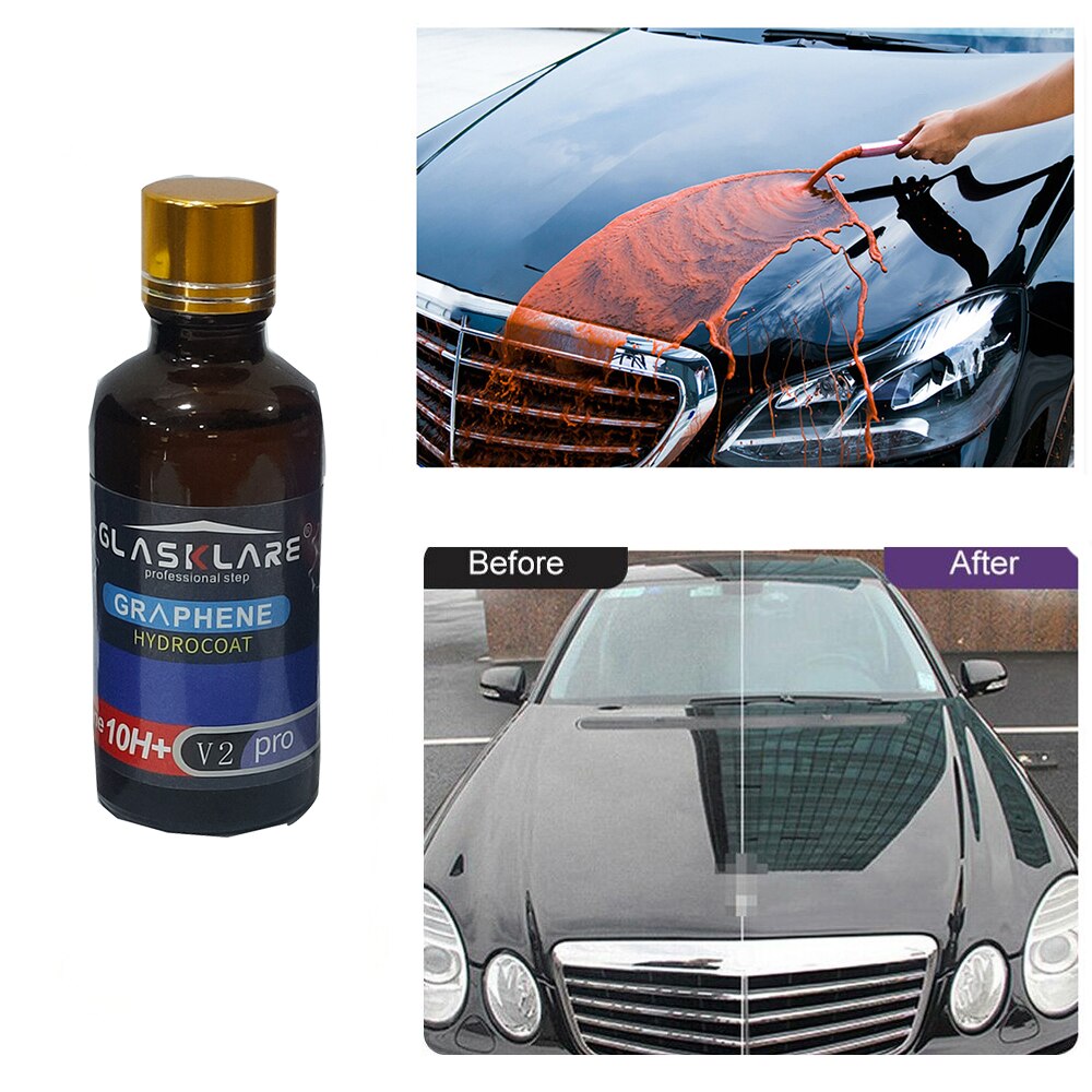 Revestimiento cerámico de grafeno para coche, revestimiento de vidrio líquido alemán, Nano, superhidrofóbico, antiarañazos, cuidado Exterior, pulido, 12H